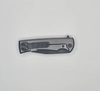 Chaves Knives Sangre Integral Street Folding Knife Bright Stonewashed Titanium Black PVD M390 Blade