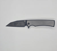 Chaves Knives Sangre Integral Street Folding Knife Bright Stonewashed Titanium Black PVD M390 Blade