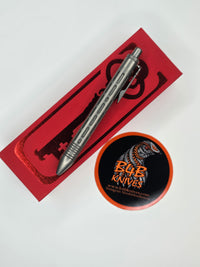 Chaves Knives Titanium Clicker Pen - Vertical Lines