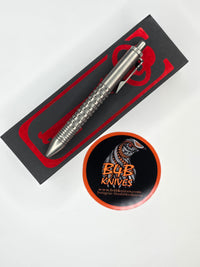 Chaves Knives Titanium Clicker Pen - Horizontal Lines