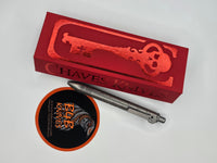 Chaves Knives Titanium Clicker Pen - Vertical Lines