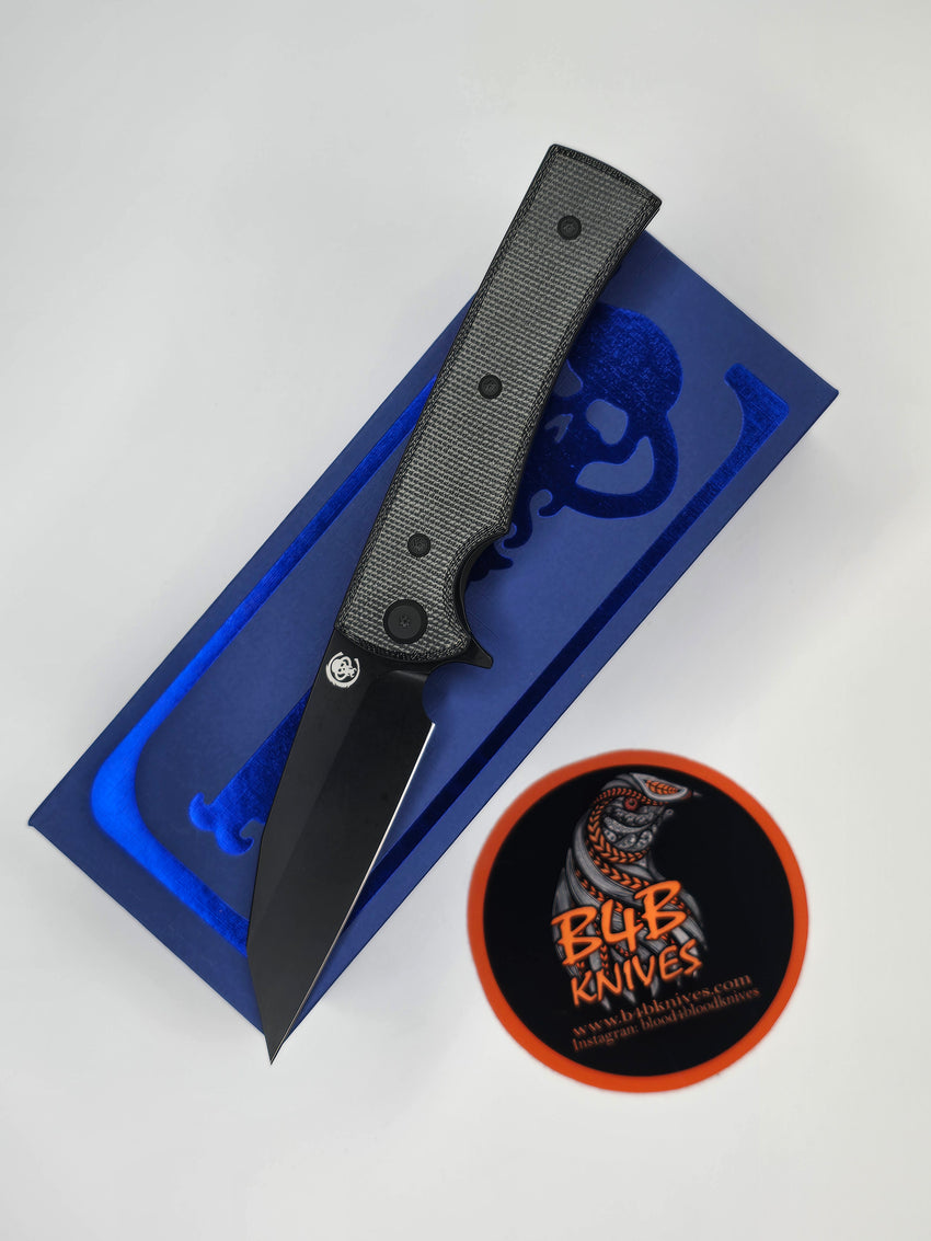 Chaves Knives Blue Label Sangre Street 3.38" Wharncliffe Elmax Blackout