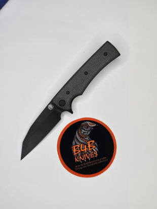 Chaves Knives Blue Label Sangre Street 3.38" Wharncliffe Elmax Blackout