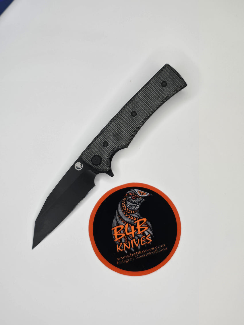 Chaves Knives Blue Label Sangre Street 3.38" Wharncliffe Elmax Blackout