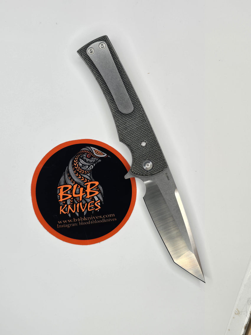 Chaves Knives Blue Label Liberation 229 3.81" Drop Point Elmax Belt Satin