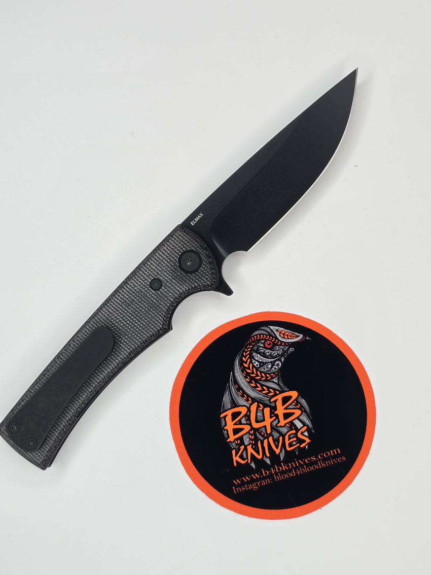 Chaves Knives Blue Label Liberation Street 3.38" Drop Point Elmax Blackout