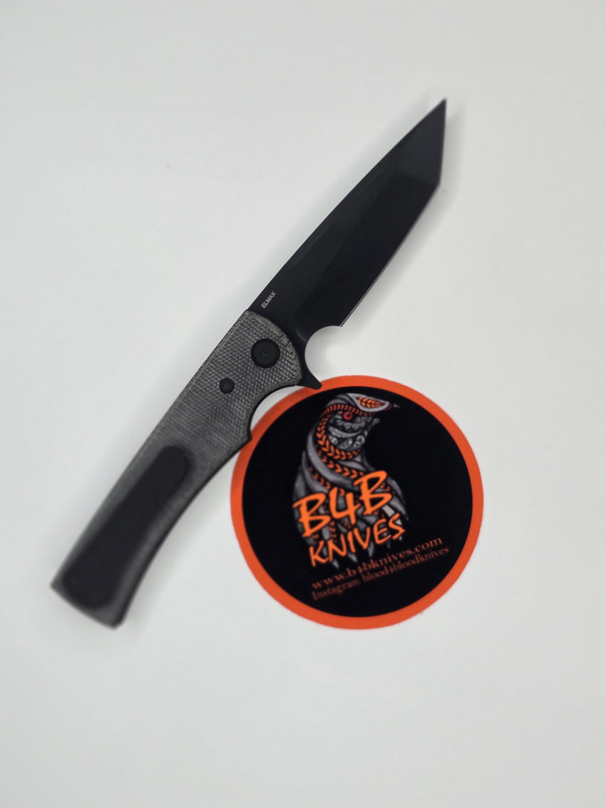 Chaves Knives Blue Label Liberation Street 3.38" Tanto Elmax Blackout