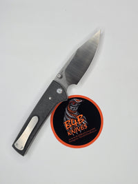 Chaves Knives Blue Label Scapegoat 229 3.81" Spear Point Elmax Belt Satin