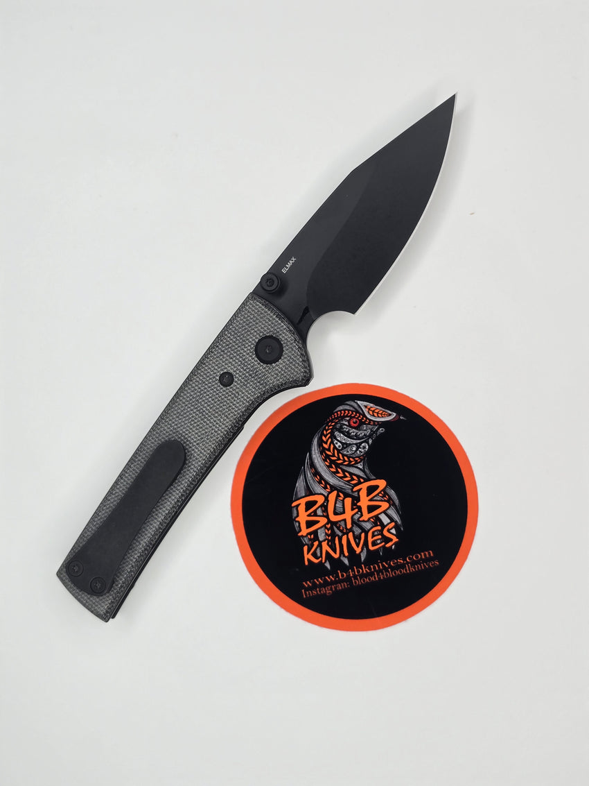 Chaves Knives Blue Label Scapegoat Street 3.38" Spear Point Elmax Blackout