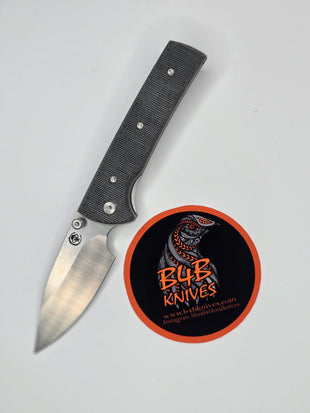 Chaves Knives Blue Label Scapegoat Street 3.38" Spear Point Elmax Belt Satin