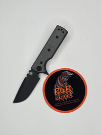 Chaves Knives Blue Label T.A.K. Redencion Black Micarta 2.75" Drop Point Blackout