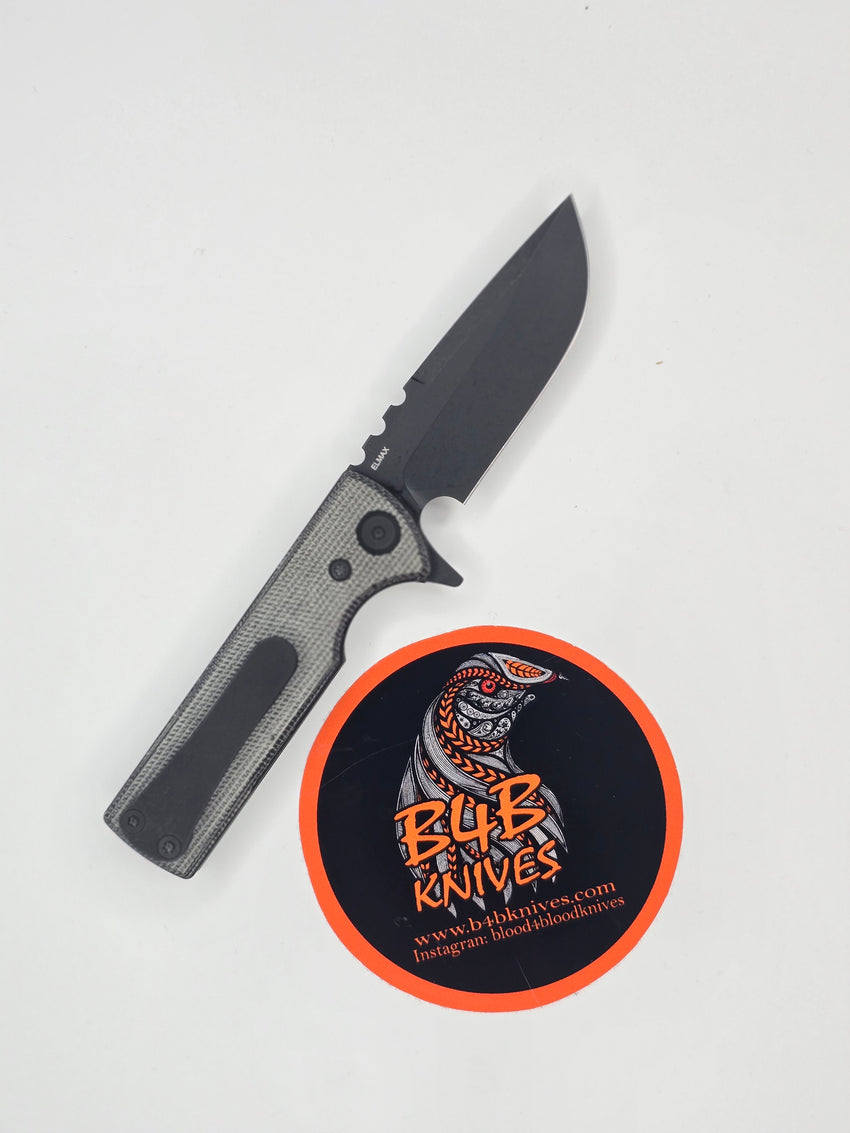 Chaves Knives Blue Label T.A.K. Redencion Black Micarta 2.75" Drop Point Blackout