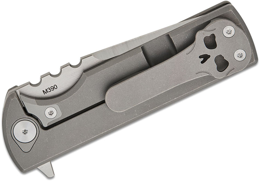 Chaves T.A.K. Integral Frame Lock Drop Point Knife Titanium (2.75" Satin M390)