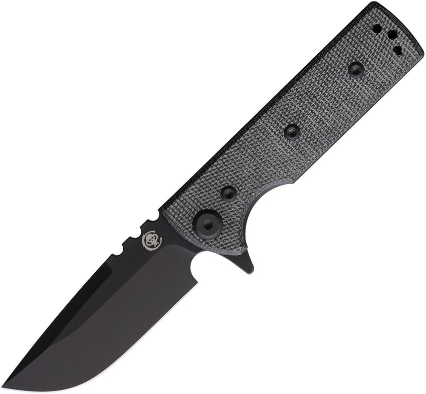 Chaves Knives Blue Label T.A.K. Redencion Black Micarta 2.75" Drop Point Blackout