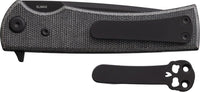 Chaves Knives Blue Label Liberation Street 3.38" Tanto Elmax Blackout