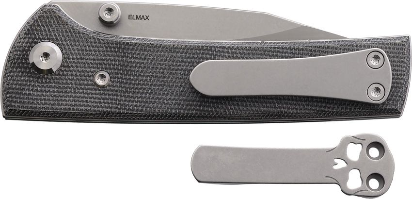 Chaves Knives Blue Label Scapegoat Street 3.38" Spear Point Elmax Belt Satin