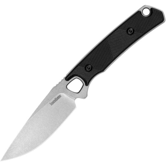 Kershaw Steppe Fixed Blade Knife Black Rubber