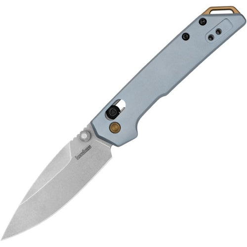 Kershaw Mini Iridium DuraLock Knife Ice Blue Anodized Aluminum (3" Stonewash)