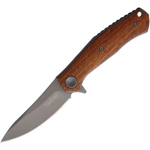 Kershaw Sinkevich Concierge Liner Lock Knife Wood (3.25" Gray)