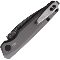 Kershaw Launch 18 Automatic Knife Gray Aluminum (2.8" Damascus)