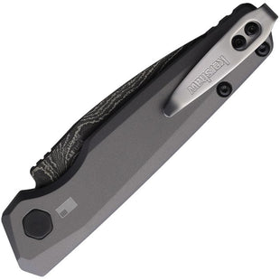 Kershaw Launch 18 Automatic Knife Gray Aluminum (2.8" Damascus)