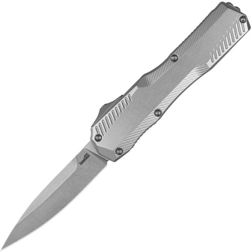 Kershaw Livewire MagnaCut OTF Automatic Knife Raw Aluminum (3.4" Stonewash)