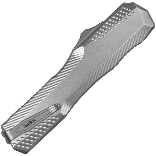 Kershaw Livewire MagnaCut OTF Automatic Knife Raw Aluminum (3.4" Stonewash)