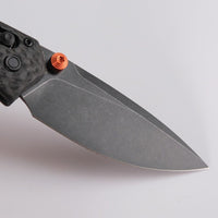 Vosteed Mini Psyop – 2.69″ Black Elmax Blade, Carbon Fibre Handle, Crossbar Lock