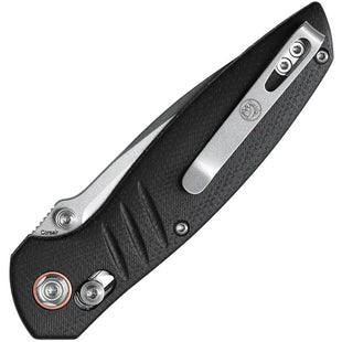 Vosteed Corsair – 3.25″ Stonewash Nitro-V Blade, Black Micarta Handle, Crossbar Lock