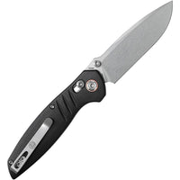 Vosteed Corsair – 3.25″ Stonewash Nitro-V Blade, Black Micarta Handle, Crossbar Lock