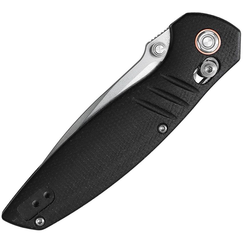 Vosteed Corsair – 3.25″ Stonewash Nitro-V Blade, Black Micarta Handle, Crossbar Lock