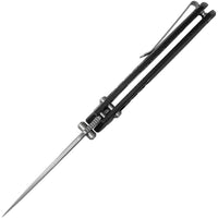 Vosteed Corsair – 3.25″ Stonewash Nitro-V Blade, Black Micarta Handle, Crossbar Lock