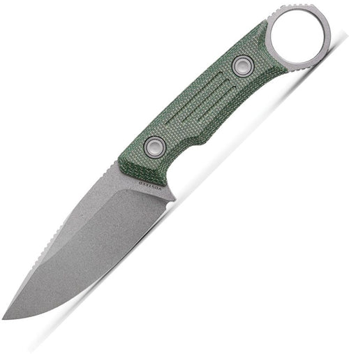 VOSD0302 Vosteed Fullback Drop Point Nitro-V Steel Blade Green Micarta Handle Fixed Blade